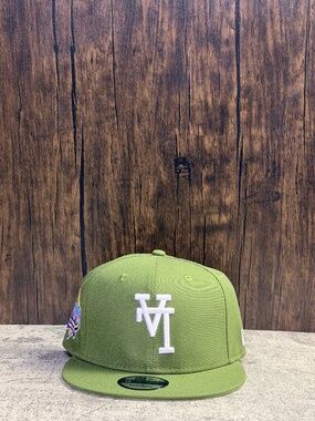 NWT New Era 9FIFTY Viva Los Dodgers Olive Green White Snapback Hat OSFA